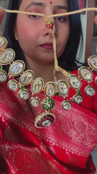 Premium Layered Kundan Necklace Set with Maang Tikka