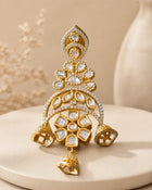 Elegant Kundan Jhumka Earrings Gold Party Wear