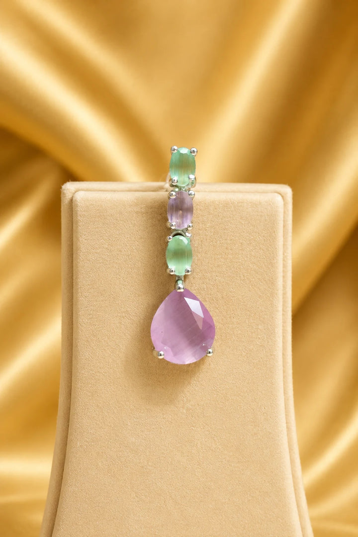 Elegant Pastel Green Double Layer Necklace Set