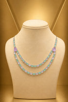 Elegant Pastel Green Double Layer Necklace Set