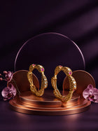 Pink Kundan Bangles with gold-toned kada design, pink stones, white kundan-style accents, and ornate filigree work